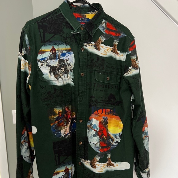 POLO GREEN OUTDOORSMAN WORK SHIRT - Picture 3 of 11